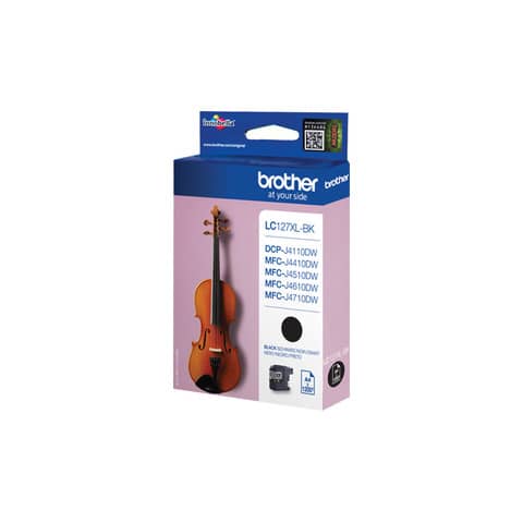 Cartuccia inkjet alta resa LC-127 Brother nero LC-127XLBK